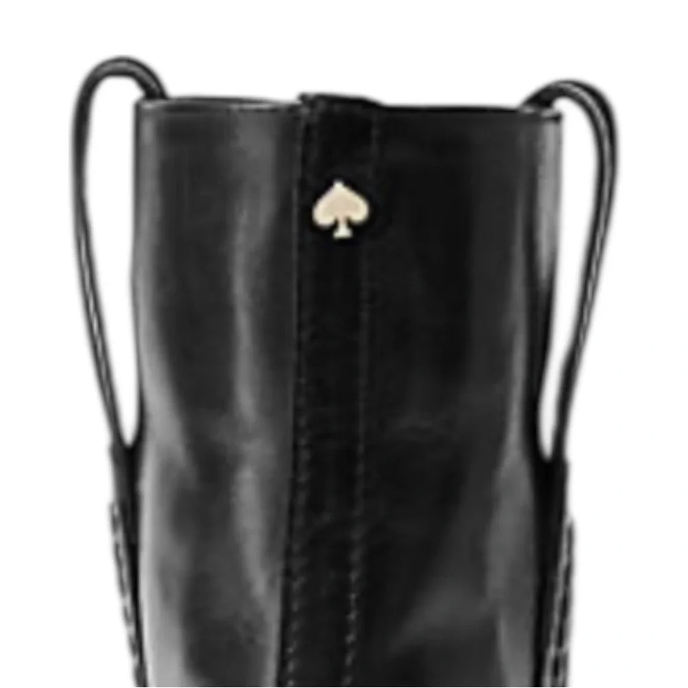 KATE SPADE Baise Black Leather Boot Block Heel Size 6 -- ABSOLUTELY GORGEOUS!!!